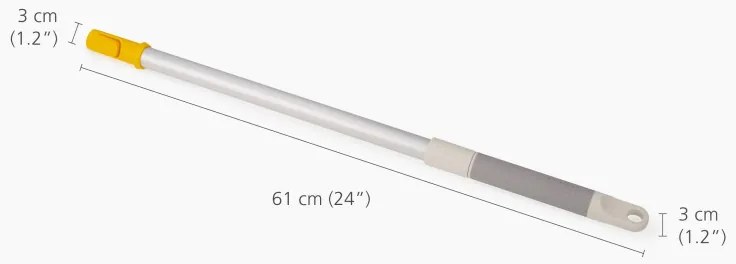 Mâner telescopic Joseph Joseph CleanTech 6500038, 61-86 cm, Orificiu de agățare, Gri