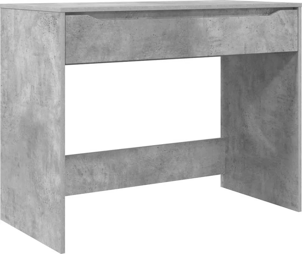 vidaXL Birou cu sertar Gri Beton 100 x 50 x 78 cm Lemn prelucrat