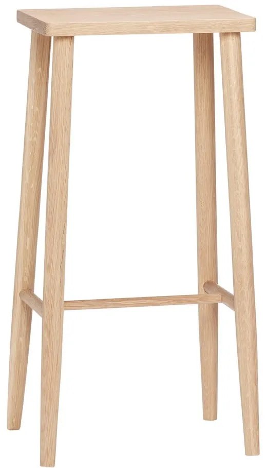 Scaun de bar în culoare naturală din lemn de stejar (înălțime șezut 72 cm) Folk – Hübsch