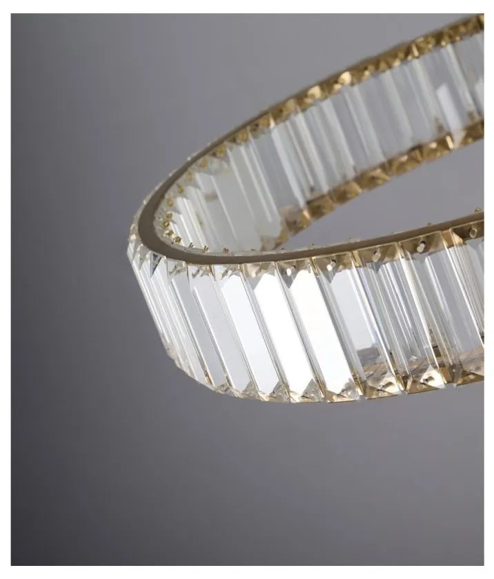 Lustra LED CCT suspendata cu telecomanda SPARKING auriu