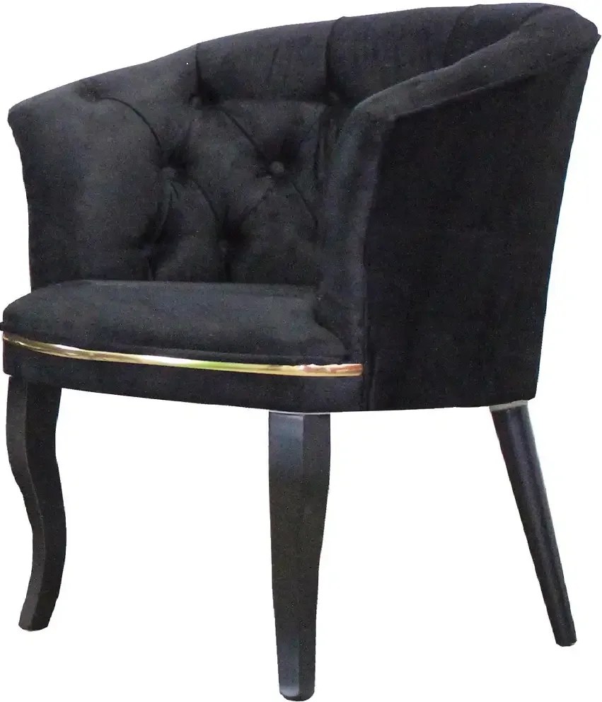 Fotoliu Milano, negru, picioare negru, Homs