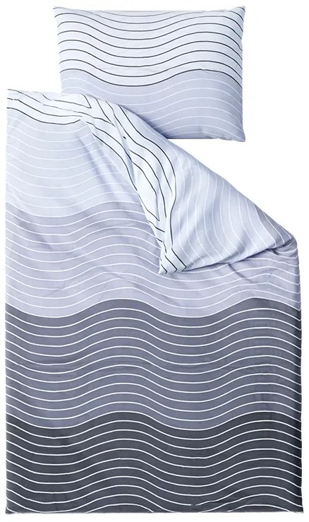 Lenjerie de pat din bumbac gri ASTRID Dimensiune lenjerie de pat: 2 buc 70 x 90 cm | 200 x 220 cm