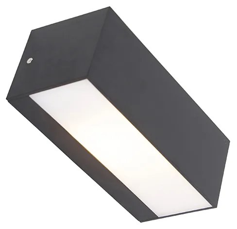 Lampă de perete modernă neagră cu efect de lumină IP54 - Houks