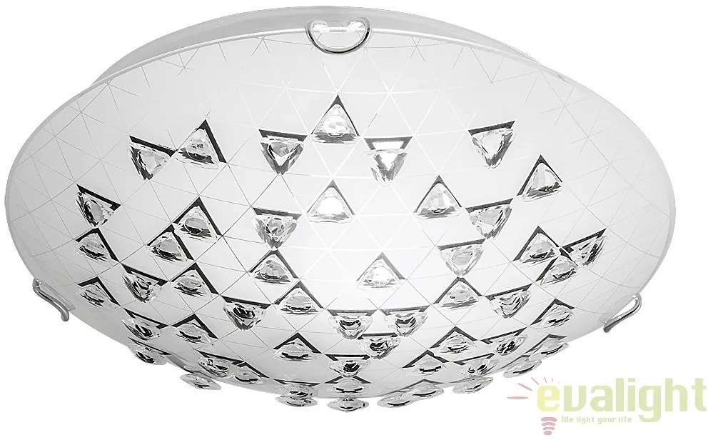 Aplica de perete, Plafoniera design modern, finisaj alb/negru, diametru 30cm, Angie 3285 RX