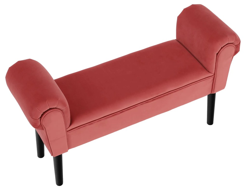Bancă, catifea Velvet, oxy fire somonului/negru, BURDA