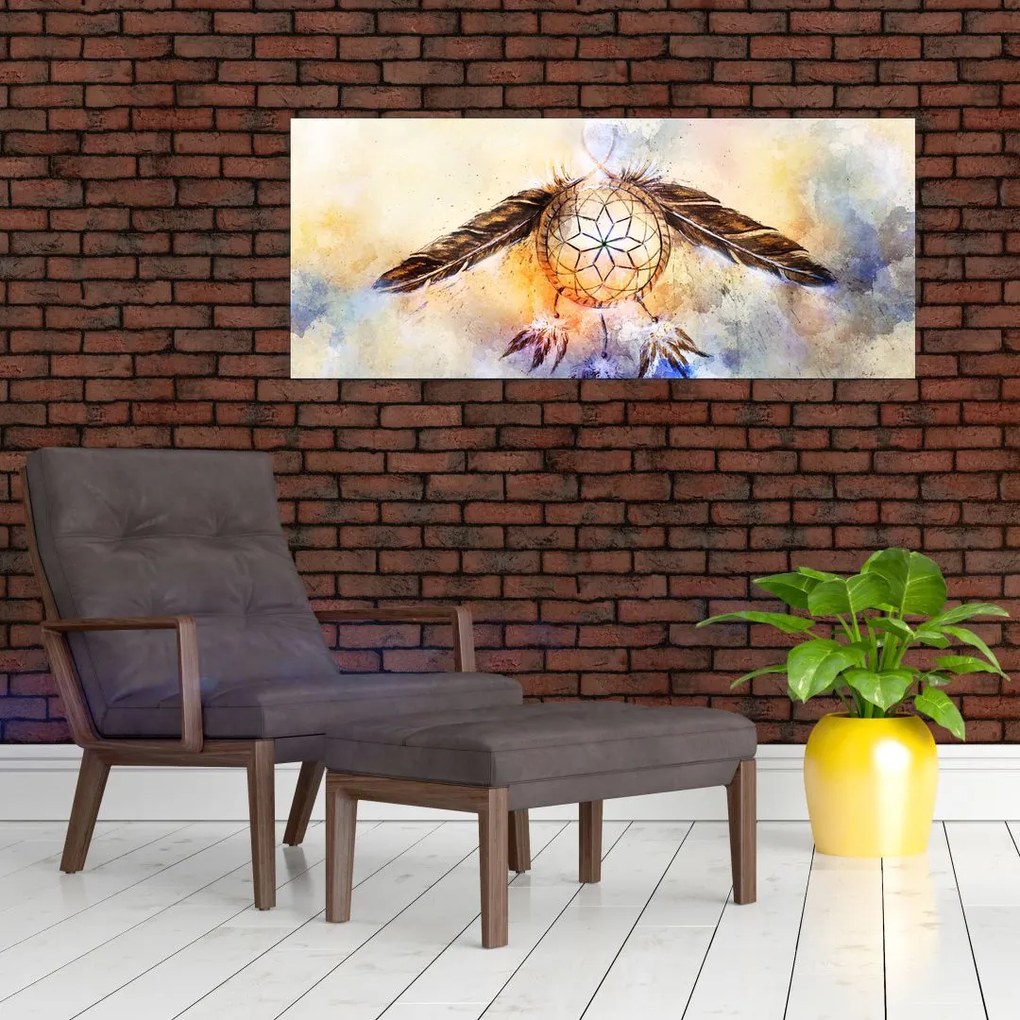 Tablou - Captator de vise cu pene (120x50 cm)