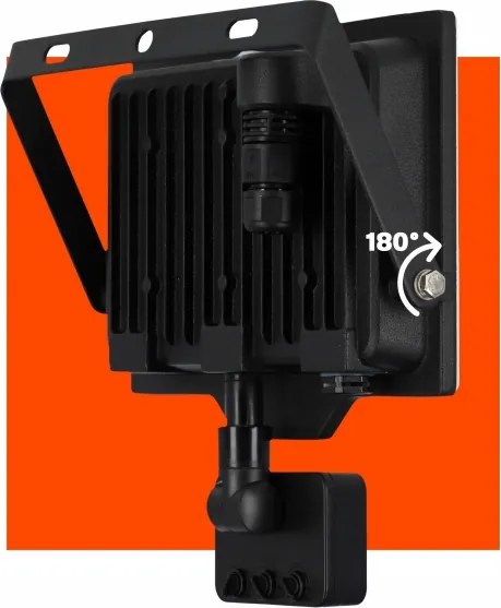 Proiector LED exterior cu senzor de mișcare, 50 W, 230 V, 4500 K, IP65, negru