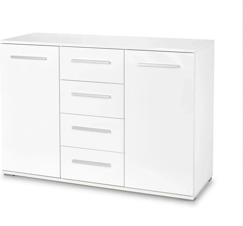 Comoda LIMA KM4, alb, PAL, 116x40x82 cm