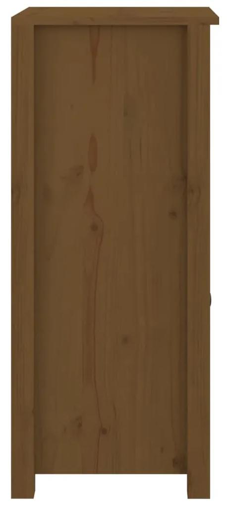 Servante, 2 buc., maro miere, 40x35x80 cm, lemn masiv de pin 2, maro miere, Noptiera