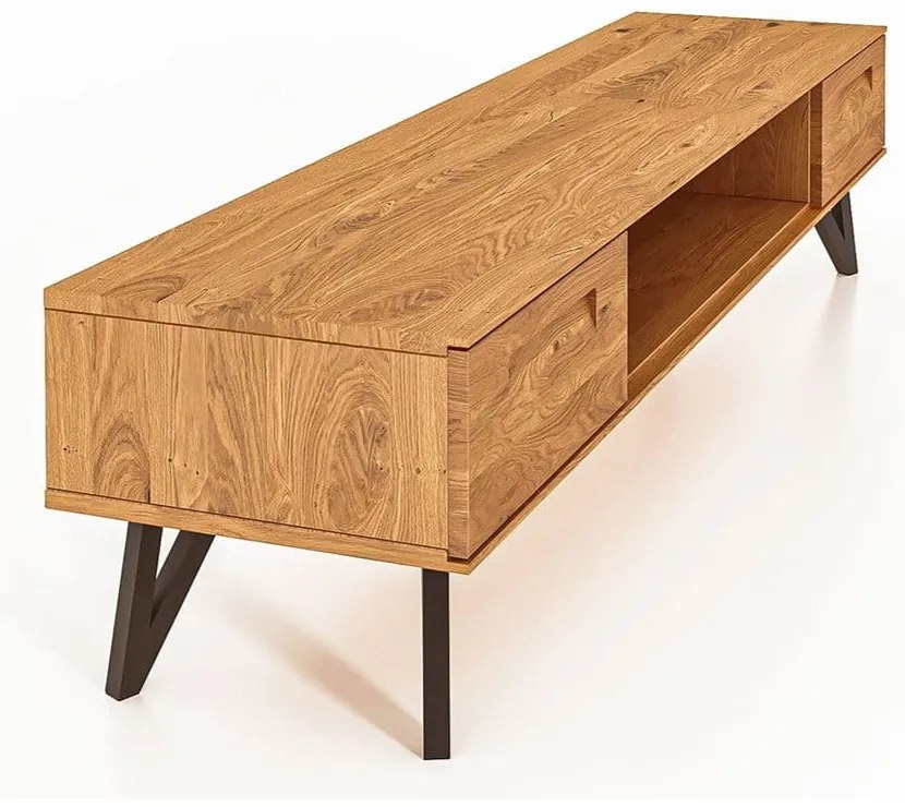 Masă TV din stejar 182x42 cm Golo - The Beds