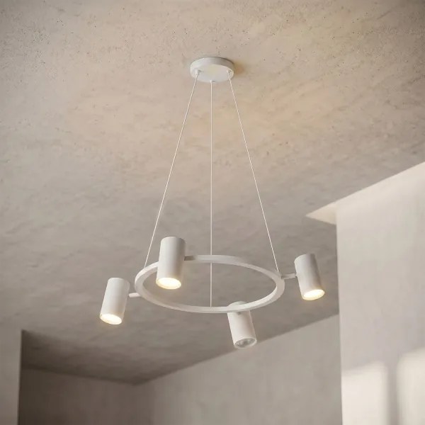 Brilagi - lustră LED RGBW reglabilă, suspendată pe cablu SELE 4xGU10/6,5W/230V, alb