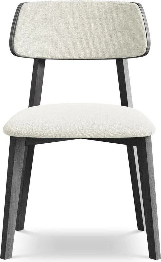 Scaun de dining crem din lemn masiv Niu – Makamii