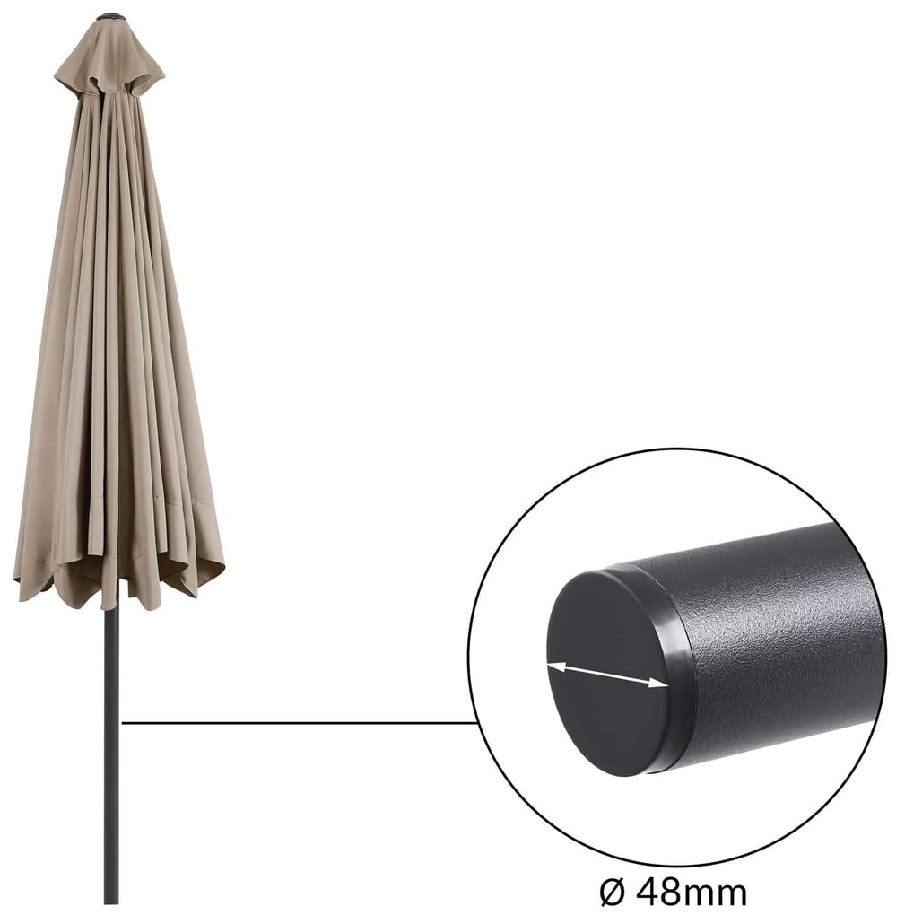 Deuba Umbrelă de soare de grădină Maui Ø330cm - taupe