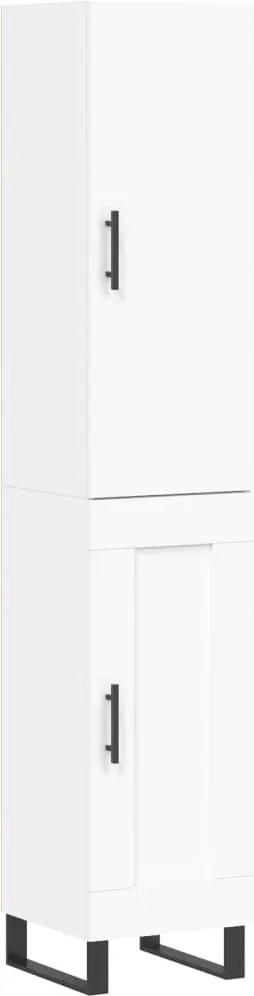 vidaXL Dulap înalt, alb, 34,5x34x180 cm, lemn prelucrat