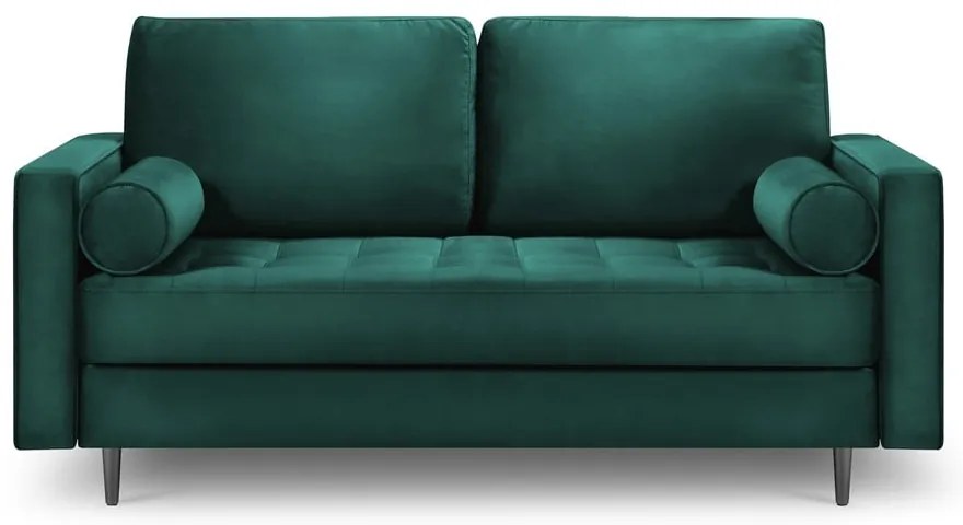 Canapea din catifea Milo Casa Santo, 174 cm, verde petrol