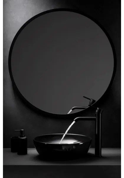 Baterie de lavoar + ventil KFA Armatura 5032-612-81 MOZA 33 cm negru mat