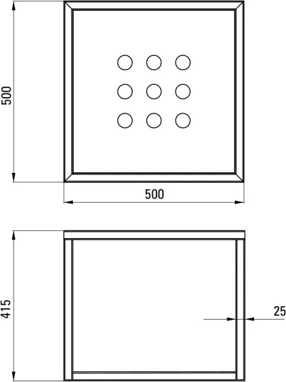 Consolă de baie cu montare pe perete - 50x50 cm Finisaj: CSW_X50A