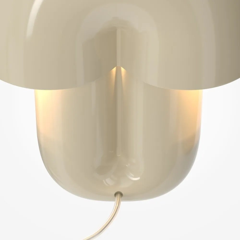 Veioza decorativa LED din ceramica Hope bej lucios