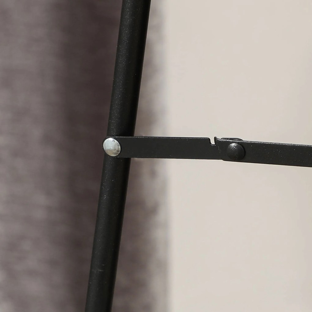 HOMCOM Oglindă cu Ramă Ondulată din Catifea, Oglindă Modernă de Podea sau Fixată pe Perete, 160x50 cm, Alb | Aosom Romania