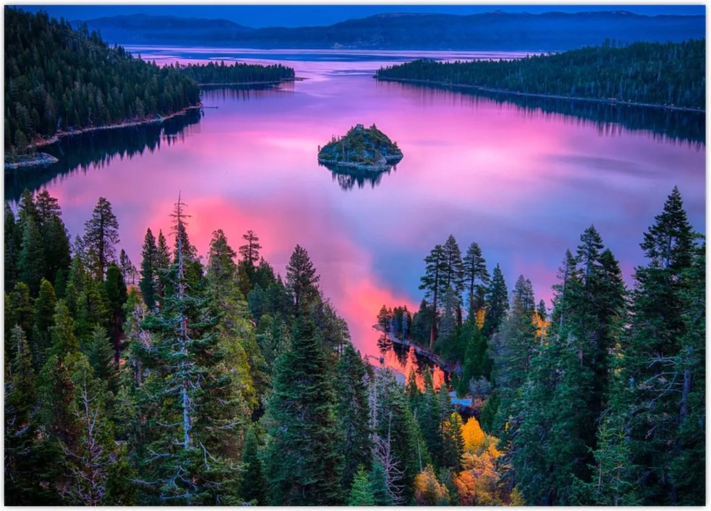 Tablou - Lacul Tahoe, Sierra Nevada, California, SUA (70x50 cm)