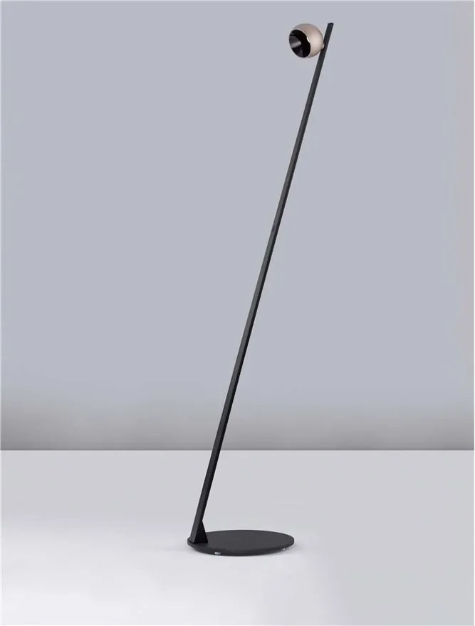Lampadar/Lampa de podea LED stil minimalist LUSA negru/cafeniu