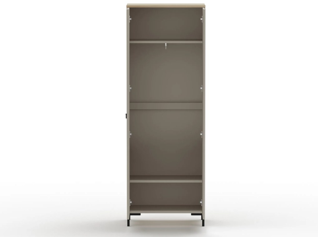 Dulap de haine Demandaron 3 (taupe + stejar silverjack). 1116805