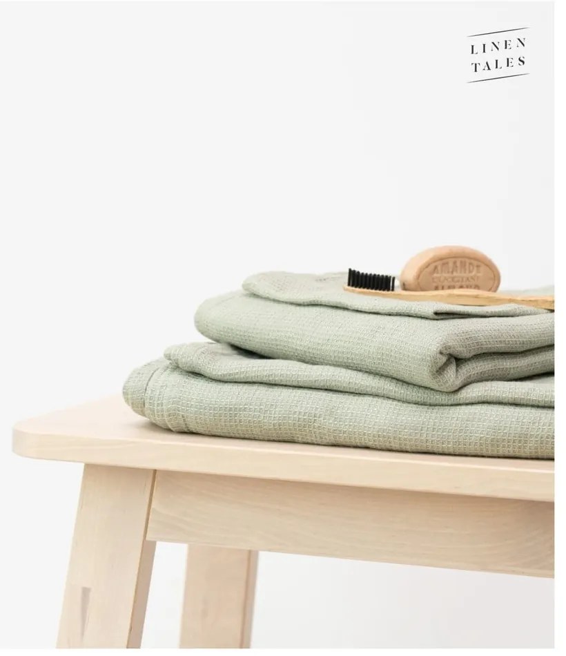 Prosop verde din in 125x75 cm - Linen Tales