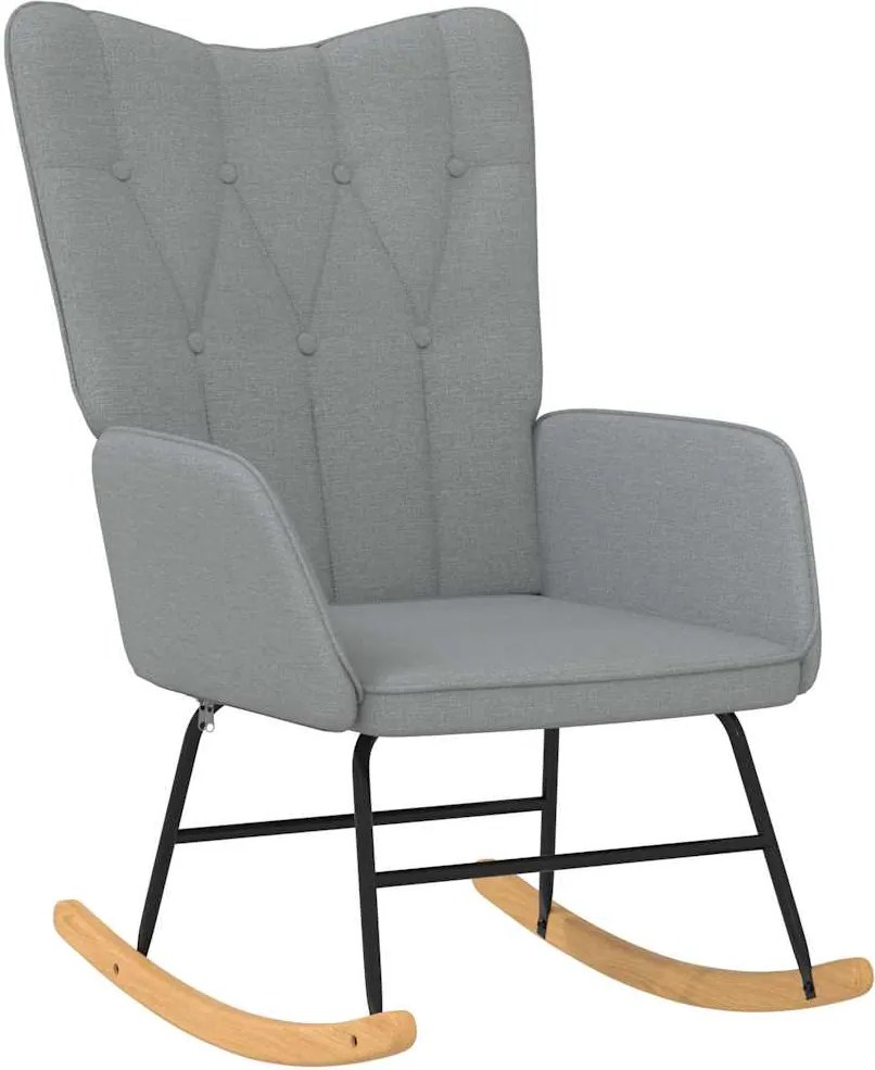 vidaXL Scaun balansoar, gri deschis, material textil