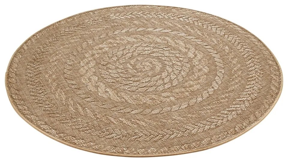 Covor adecvat interior/exterior NORTHRUGS Almendro, Ø 160 cm, bej