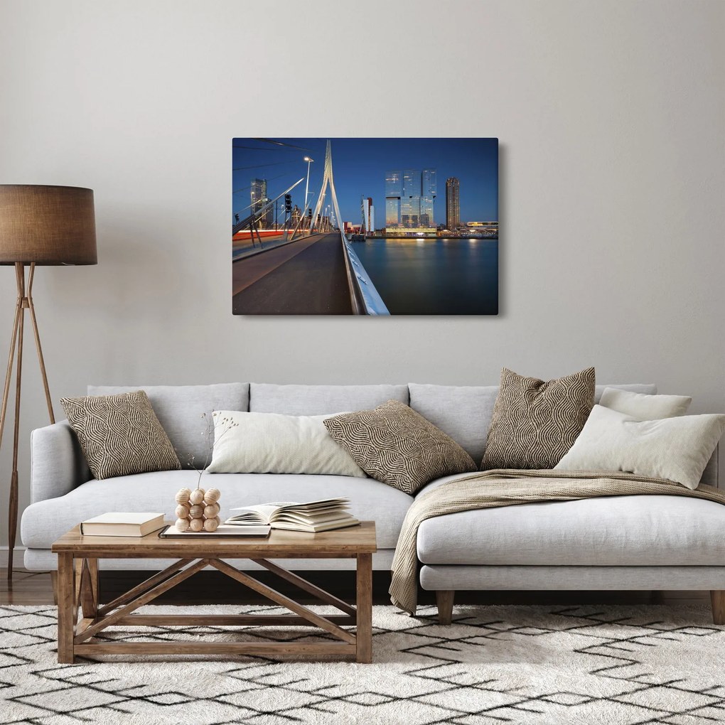 Tablou - Amurg în Rotterdam, Olanda (90x60 cm)