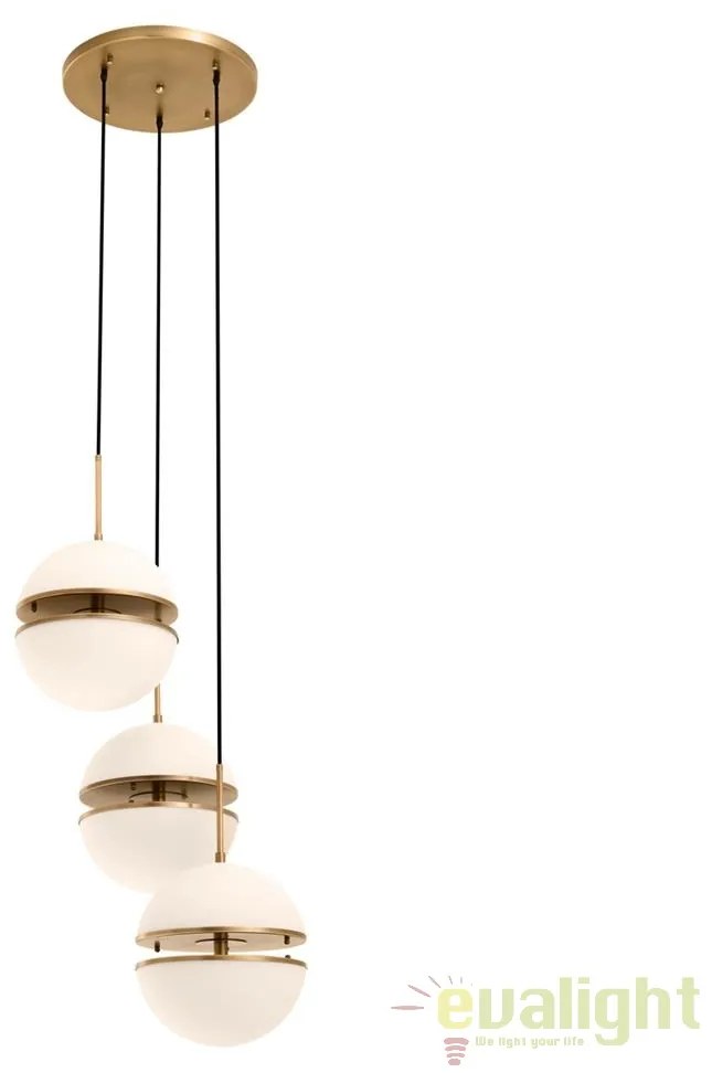 Lustra cu 3 pendule design LUX Spiridon alama 112644 HZ