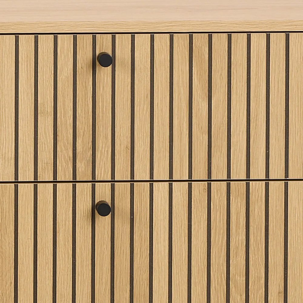 Comodă în culoare naturală cu aspect de lemn de stejar 158x80x40 cm Albany – Actona