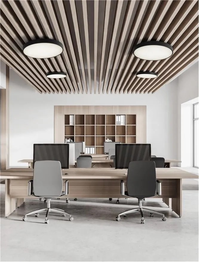 Plafoniera LED moderna design slim PERFECT 80cm negru 3000K Dimmable