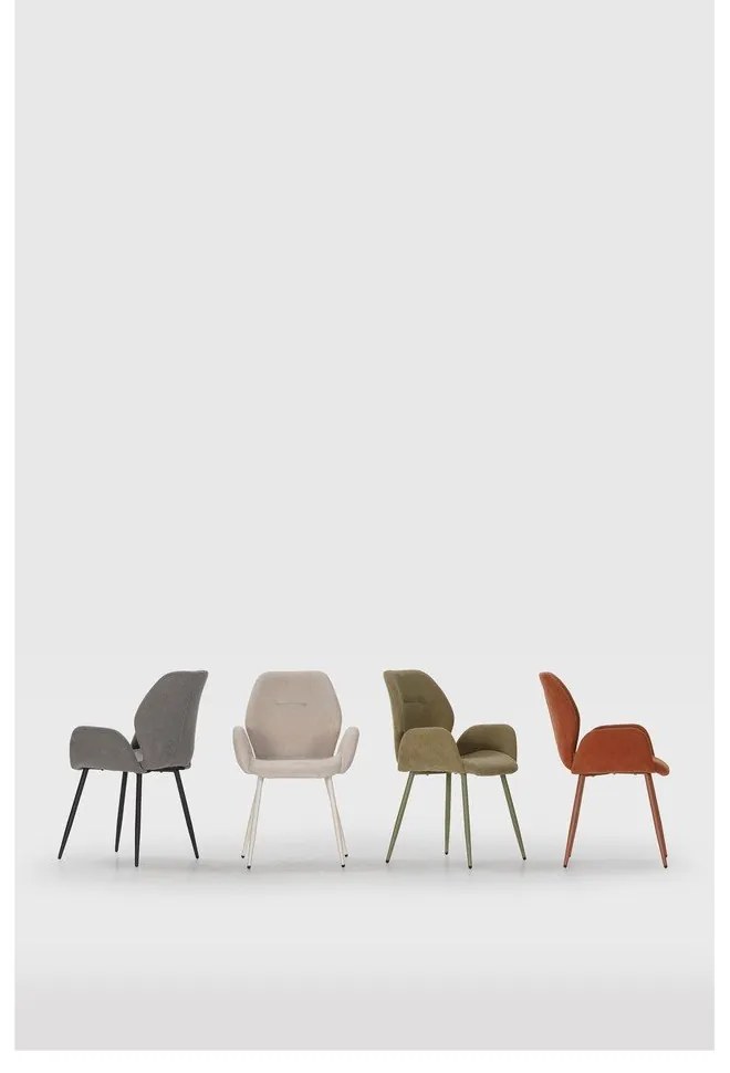 Set de scaune de sufragerie teracotă 2 buc. tapițat Ansu – Marckeric