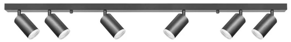 Spot LONDON 6xGU10/10W/230V negru