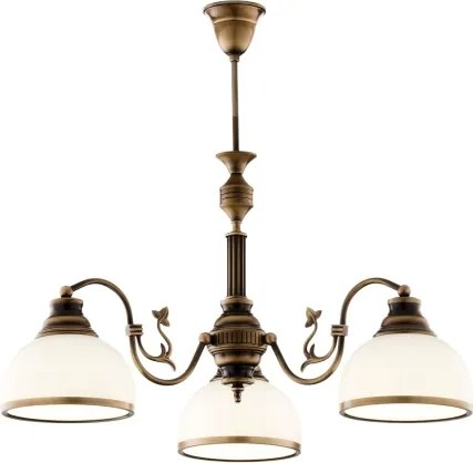Brilagi - Lustra cu tijă TAURUS 3xE27/15W/230V Ø 70 cm bronz