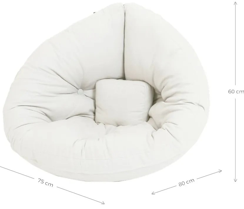 Fotoliu de relaxare pentru copii alb Mini Nido - Karup Design