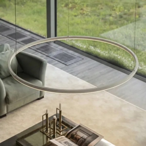 Ideal Lux - Lustră LED suspendată cu cablu ORACLE SLIM LED/29W/230V 2700K Ø 50 cm albă