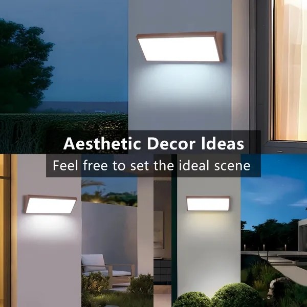 Brilagi - Aplică LED de exterior TRIANGLE, 42W, 230V, 3000/4000/6500K, maro, IP65