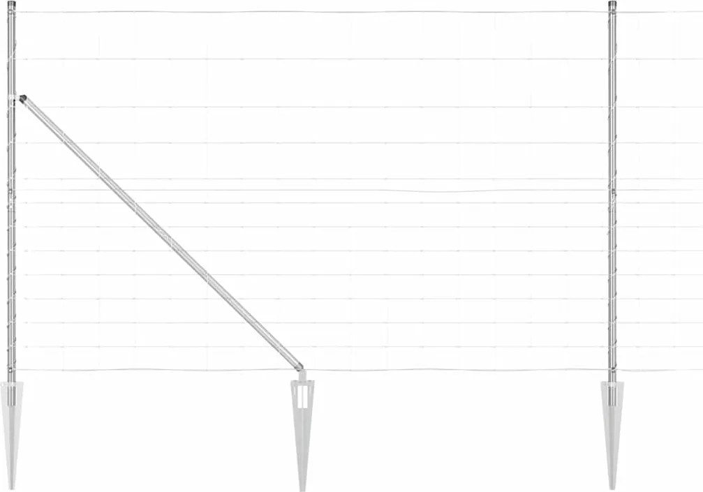 vidaXL Stâlp de gard. Galvanizat 25 x 1,5 m Oțel