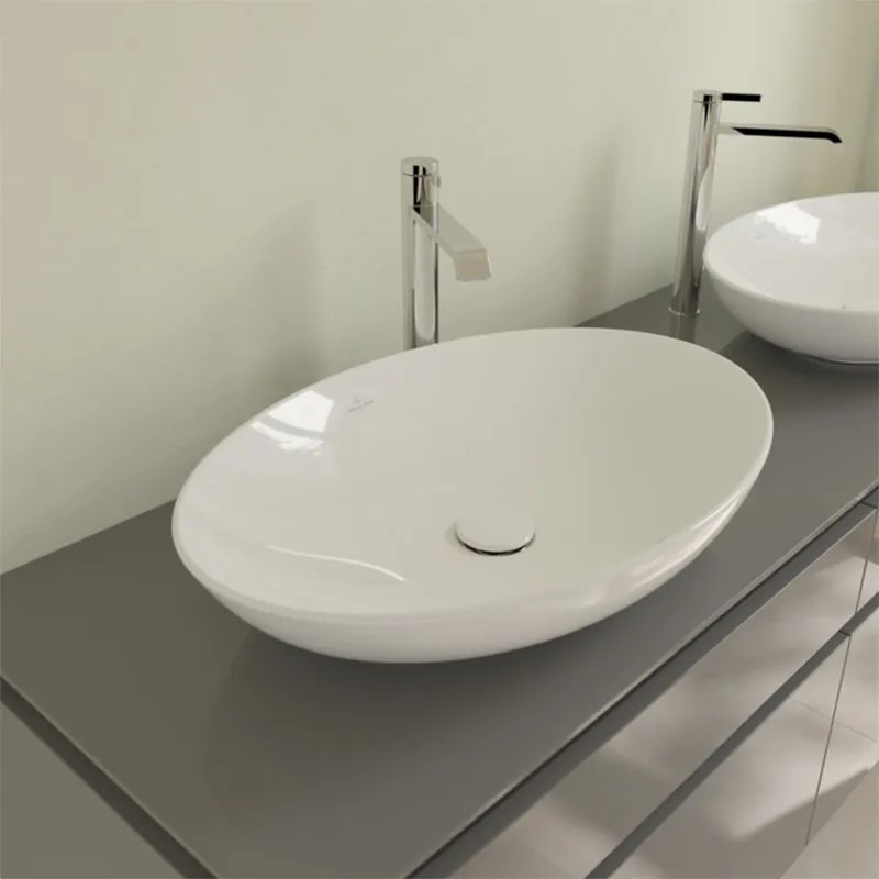 Lavoar pe blat, Villeroy & Boch, Loop & Friends, oval, 62 cm, alb