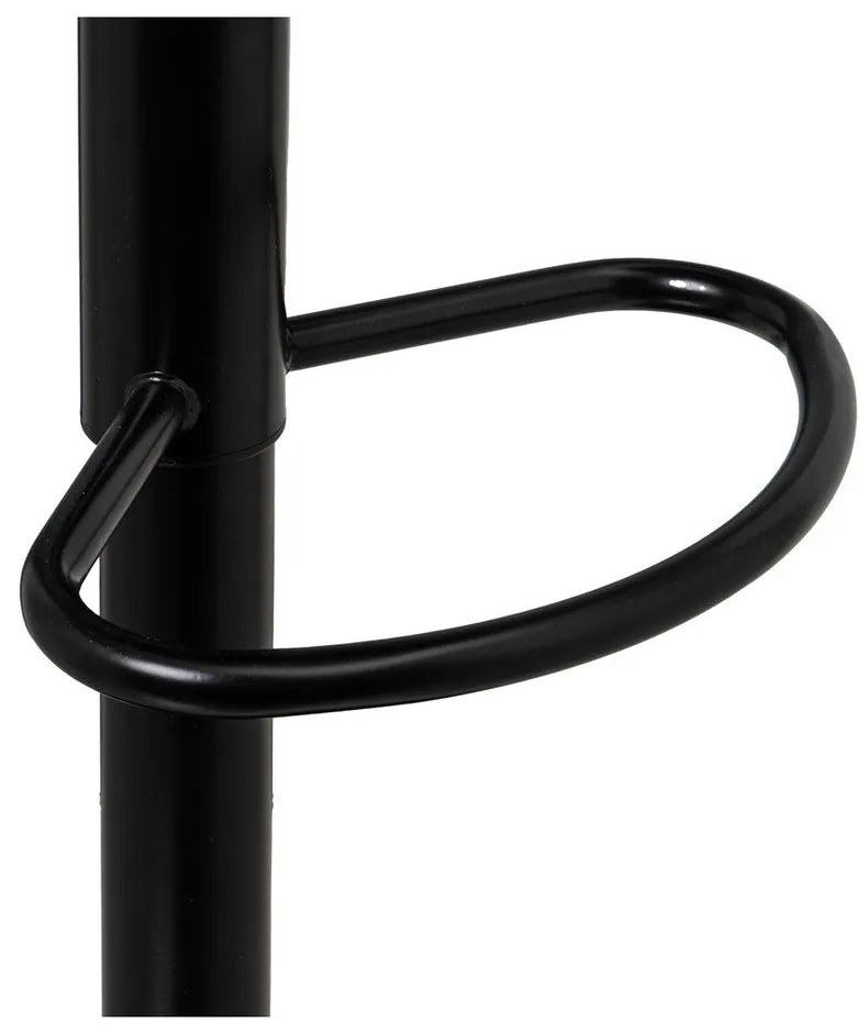 Scaune de bar negre cu înălțime ajustabilă 2 buc. din imitație de piele (înălțime șezut 56,5 cm) – Casa Selección