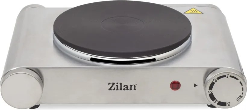 Plita electrica inox Zilan ZLN0535, 33x10x30, 1 arzator, 1500 W, termostat reglabil