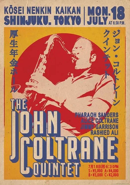 Poster John Coltrane Quintet - Tokyo