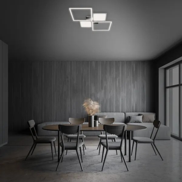 Lustră LED aplicată dimabilă FRAME LED/40W/230V Briloner 3530-018 + telecomandă