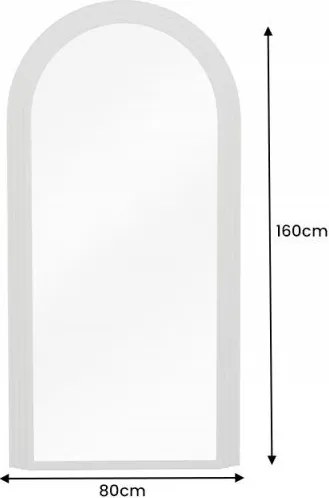 Oglinda de perete decorativa Art Deco 160cm, greige