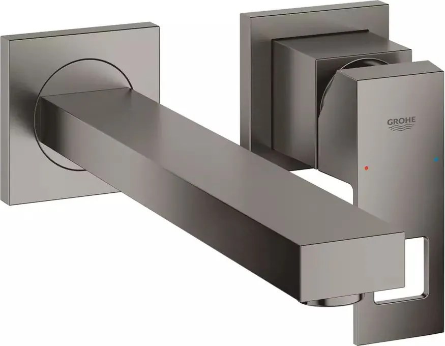 Baterie lavoar incastrata Grohe Eurocube M antracit periat Hard Graphite fara corp ingropat