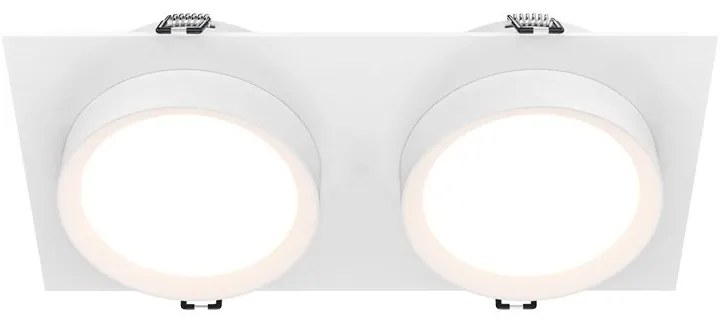 Spot incastrabil design tehnic Hoop 2 alb