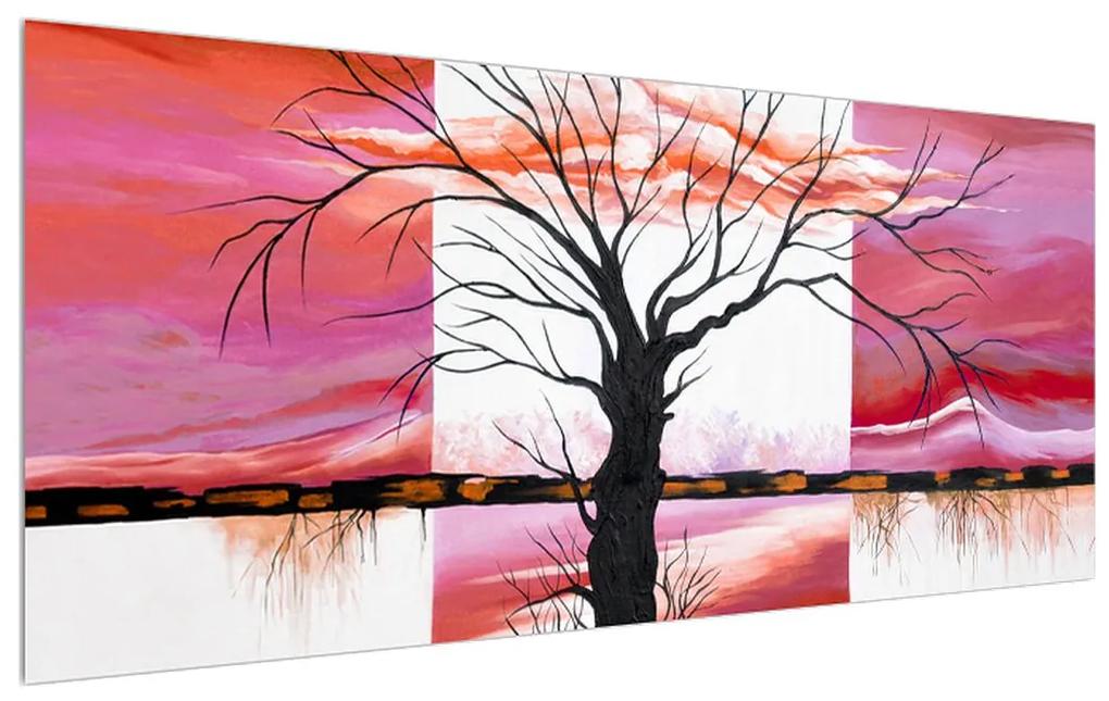 Tablou cu pictura copacului (120x50 cm), în 40 de alte dimensiuni noi