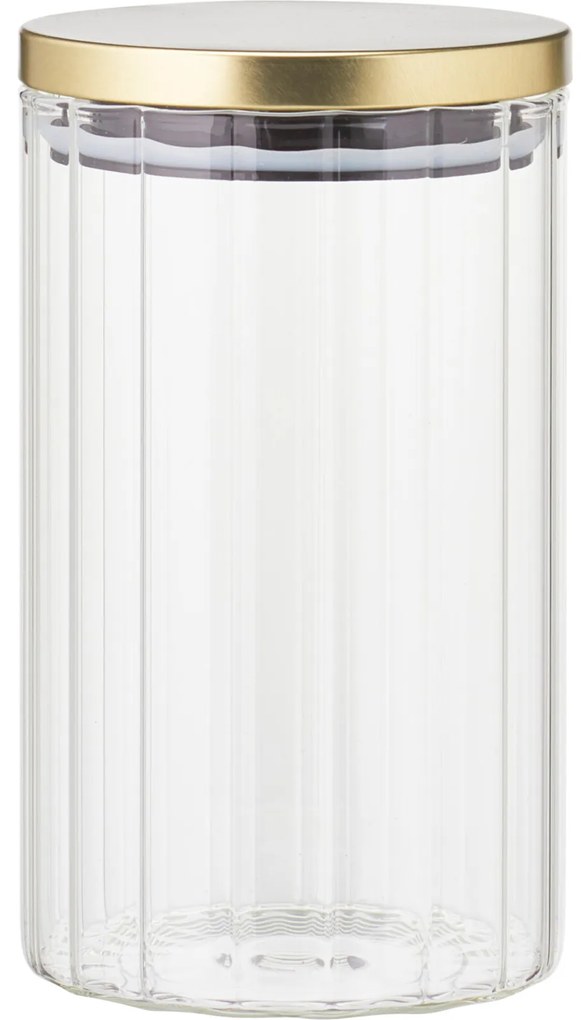 Borcan de sticlă cu capac auriu, 1000 ml